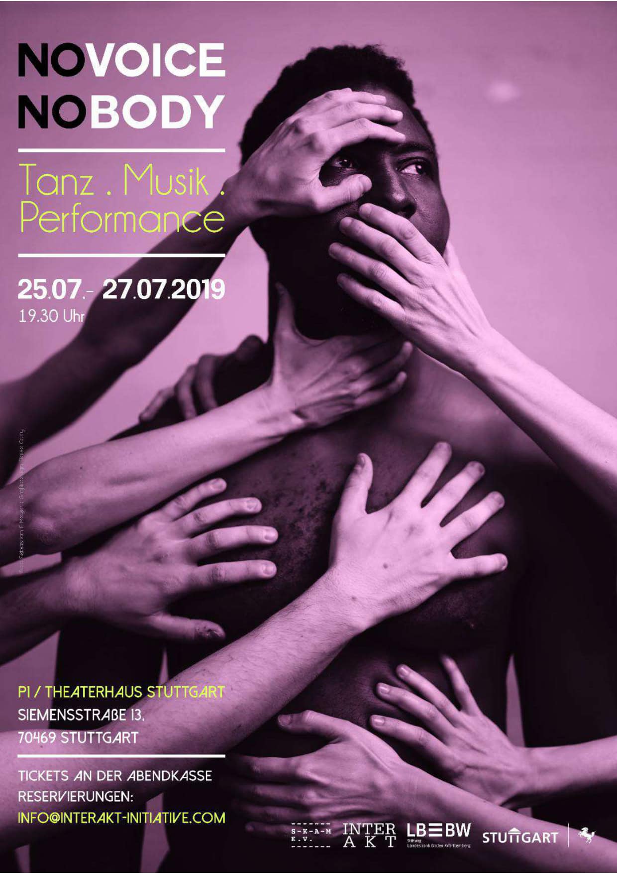 noVOICE – noBODY, a music and dance performance for 3 musicians and 3 dancers